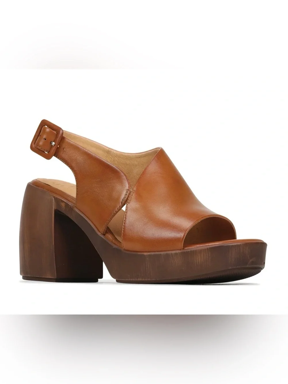 EOS MELBOURNE Leather Platform Slingback Sandals. Cashmere Leather soft & supple